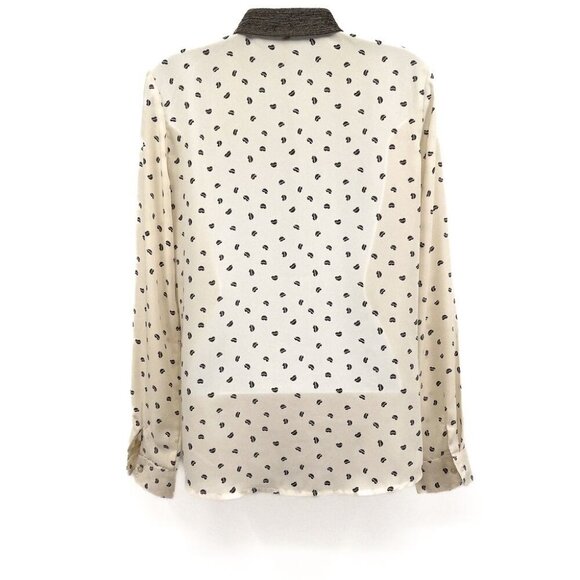 Maison Scotch & Soda Icon Novelty Lip Print Button Up Shirt Chain Collared - Picture 2 of 6